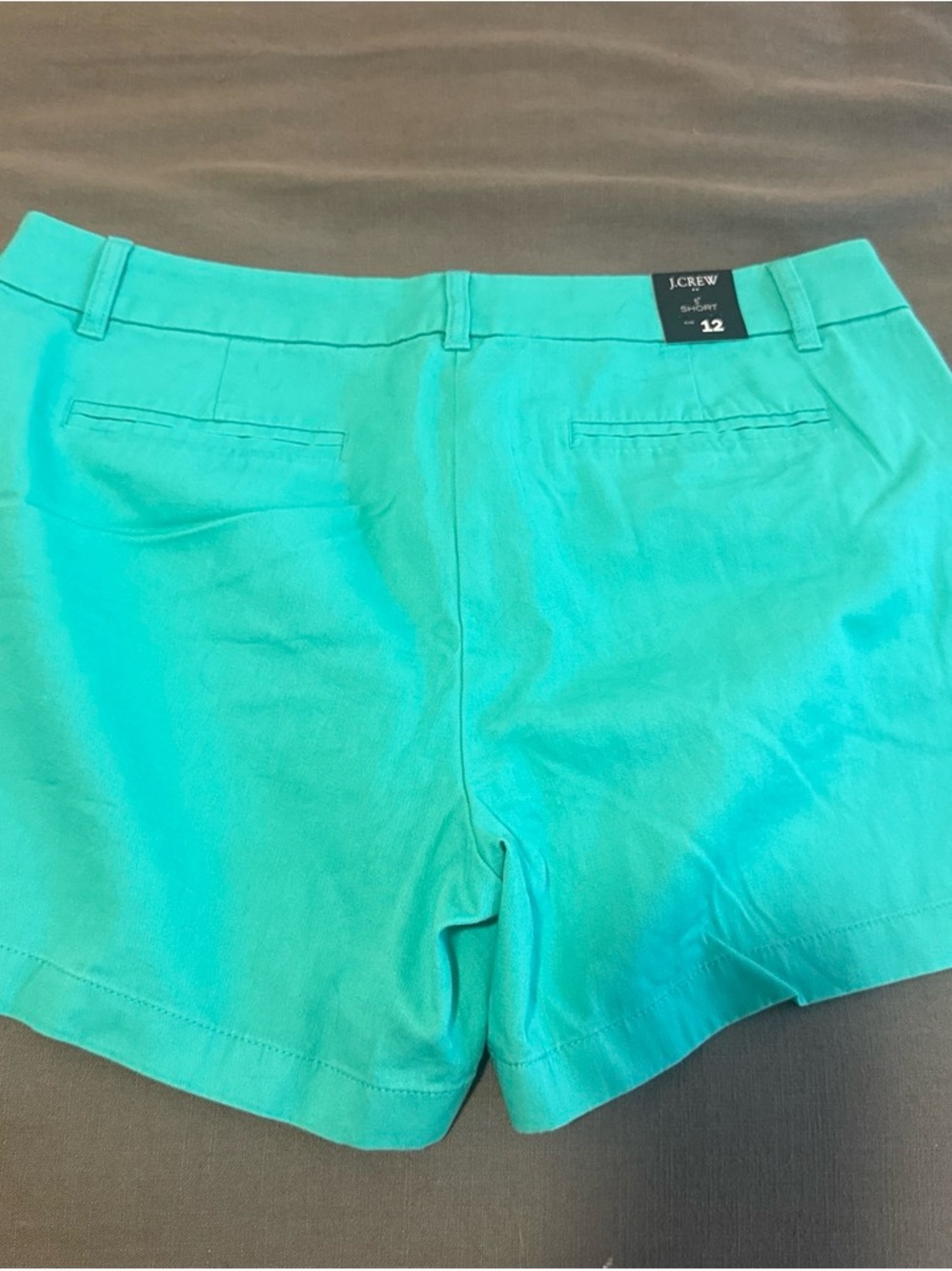 J. Crew Women's Turquoise Cotton Blend Bermuda Shorts
